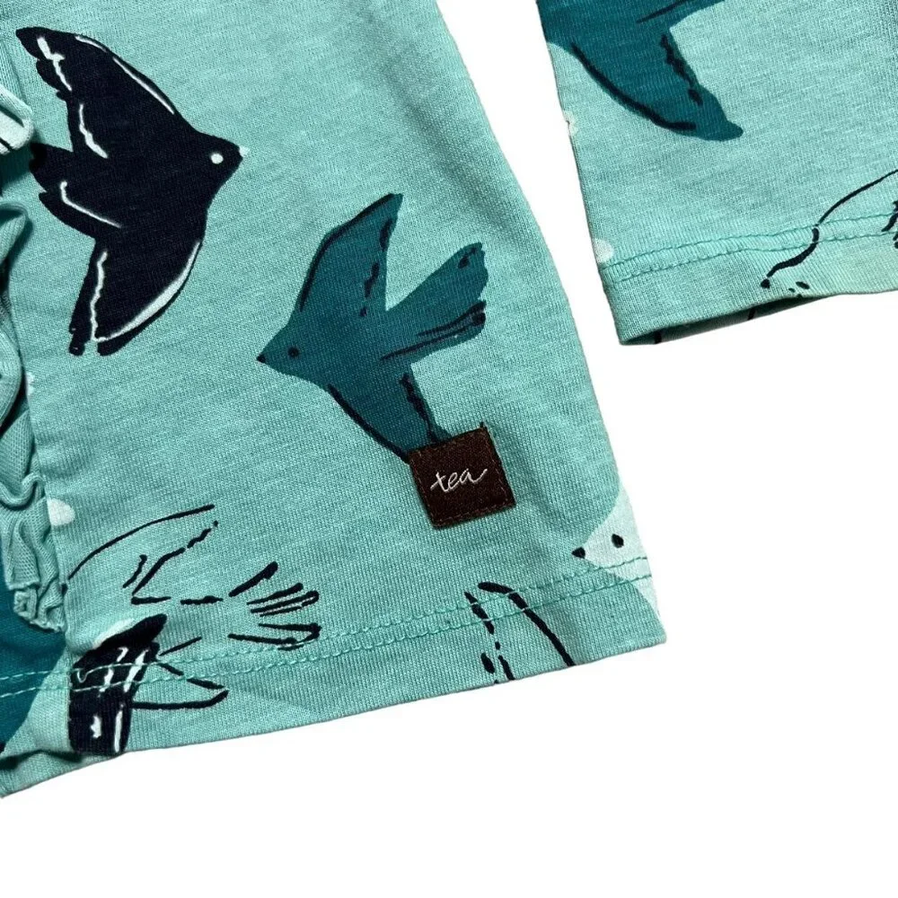 Tea Collection 18-24m Bird Print Ruffle Top